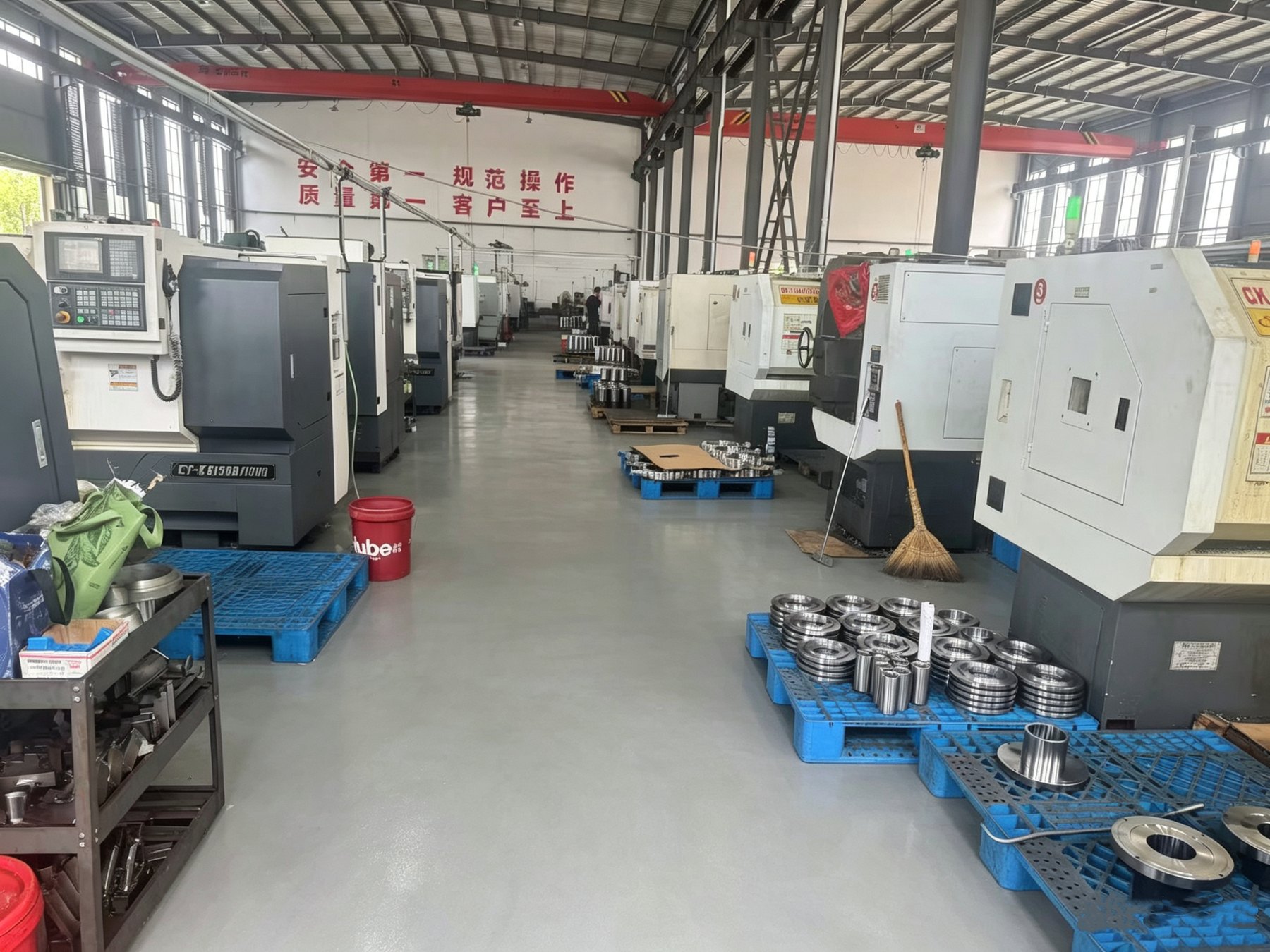 CNC lathe area for custom pump wear parts
