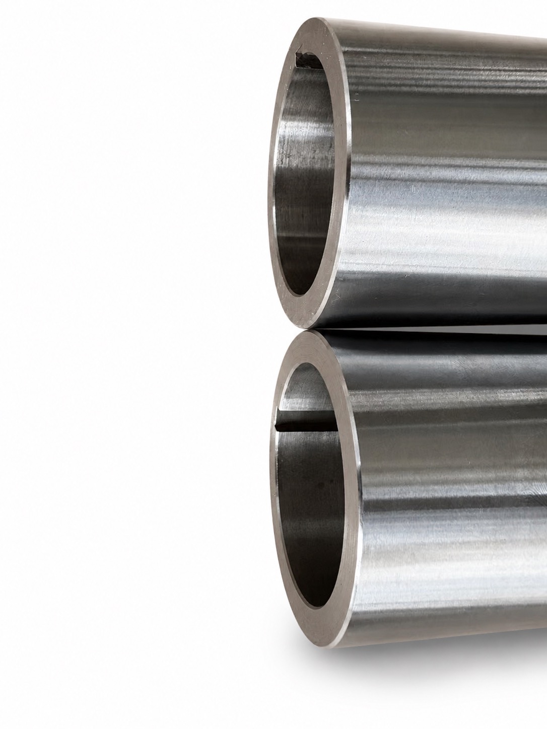 Pair of hard chrome plated pump sleeve close-up examples