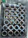 Batch of hardfaced valve seats before final finish machining