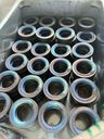 Stellite hardfaced valve seats before finish machining
